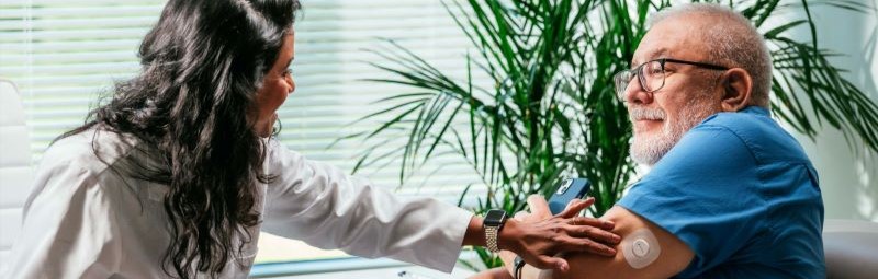 provider with patient wearing sensor